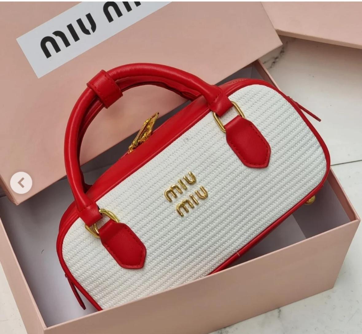 MIU MIU MINI-SHOULDER-STRAP BAG (RED)